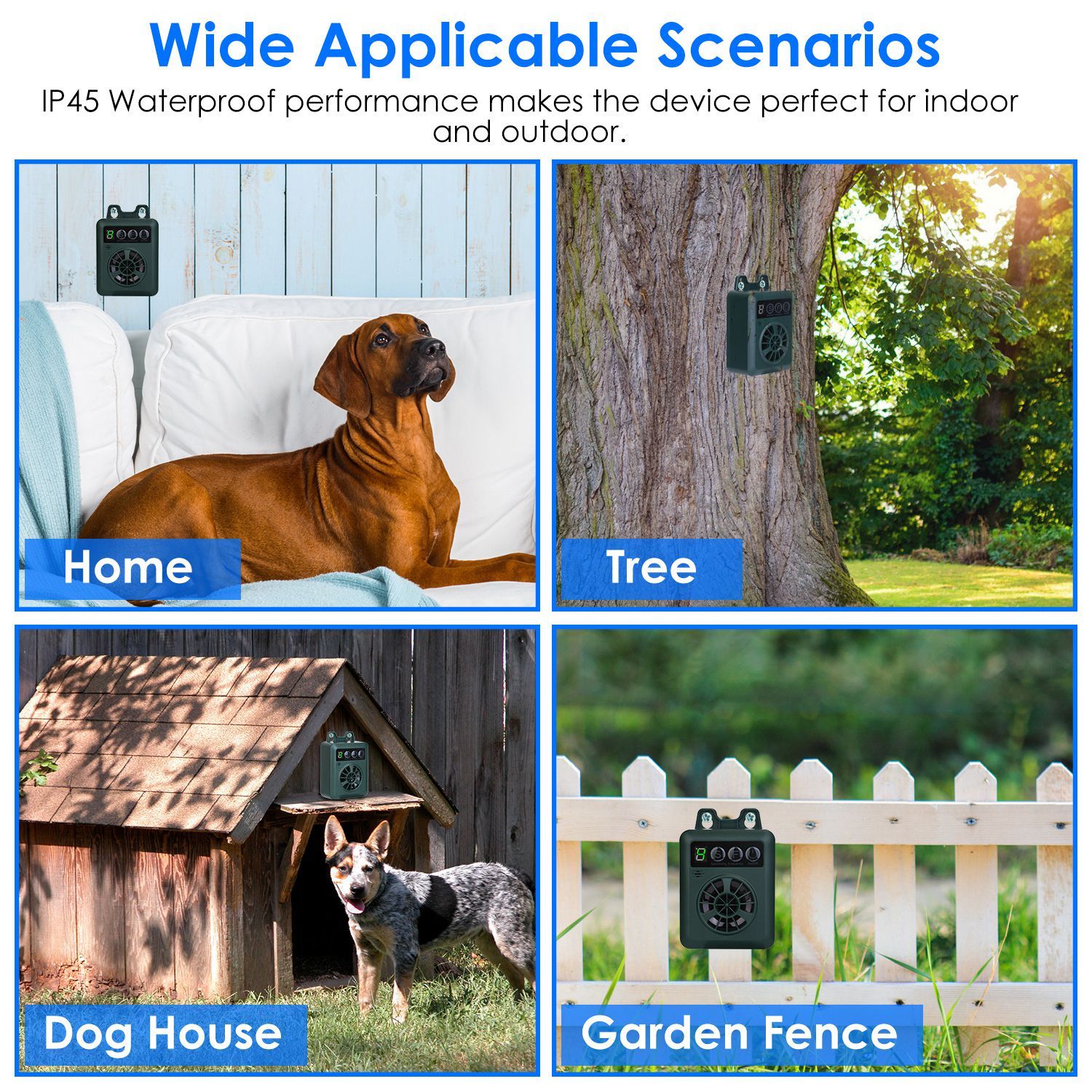 Ultrasonic Anti-Barking Device – 49.2ft Range, Indoor/Outdoor Dog Control