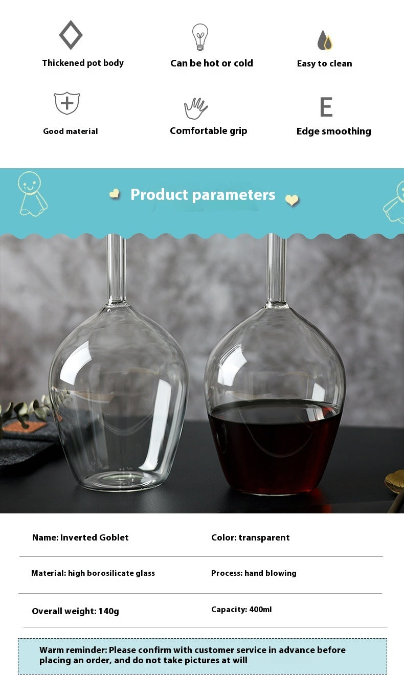 Borosilicate Home Creative Inverted Wine Glass Wine Goblet
