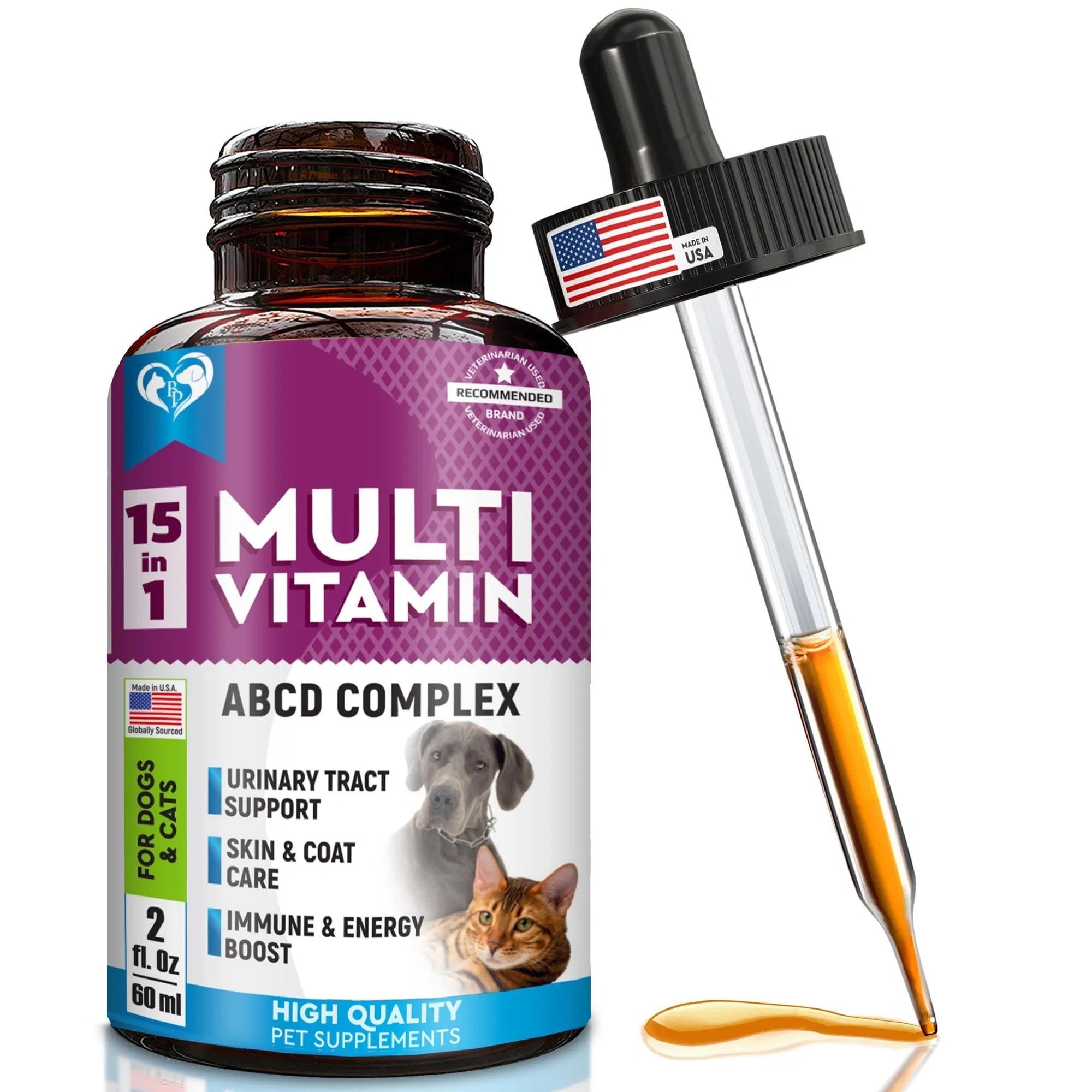 15-in-1 Cat & Dog Multivitamin Liquid with Glucosamine & Cranberry