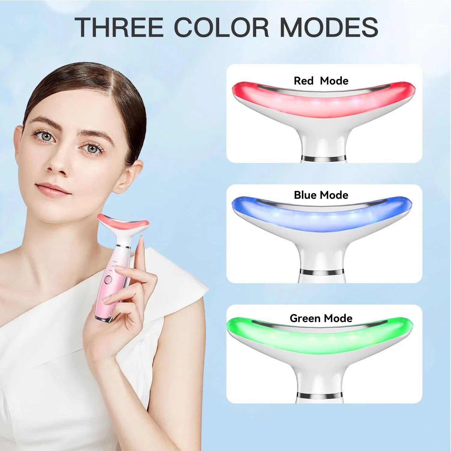 Upgrade your skincare with a 3-in-1 face and neck massager. Features thermal heat, vibration, and sculpting design for anti-aging and skin tightening.
