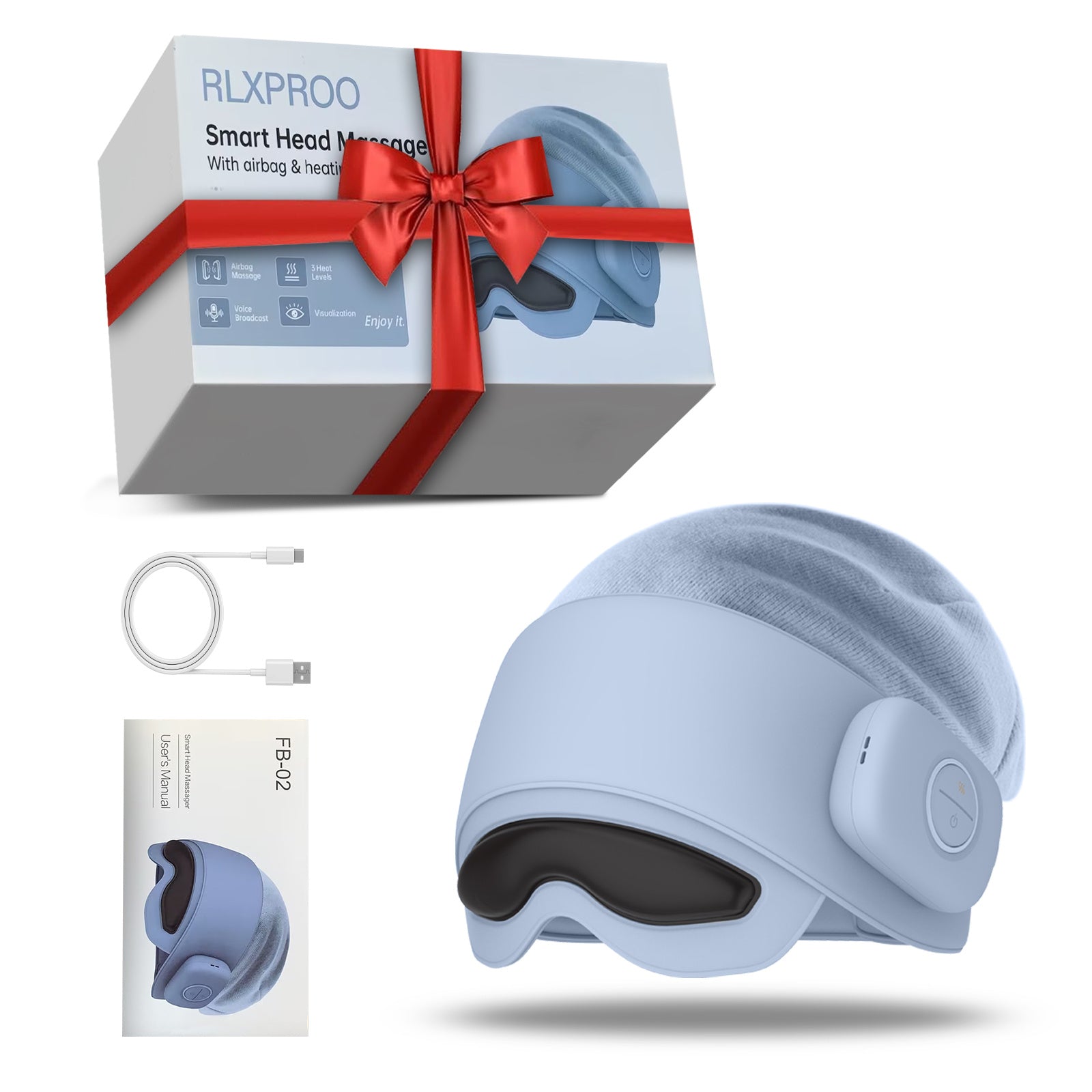 Eco Friendly Smart Head Massager With Eye Relief & Heating Function