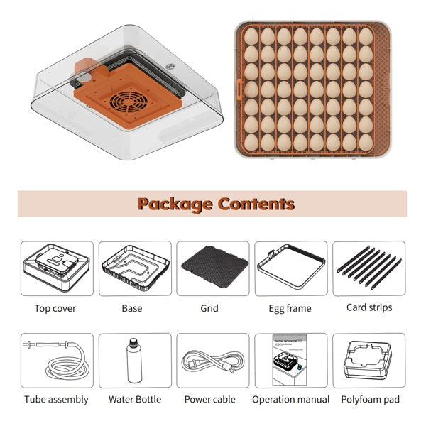 56 Egg Incubator With Automatic Turning & Humidity Control-Digital Poultry Hatcher For Chicken, Duck, And Goose Eggs - Built-in Egg Candler & Auto Water Refill, 360 Degrees Clear View