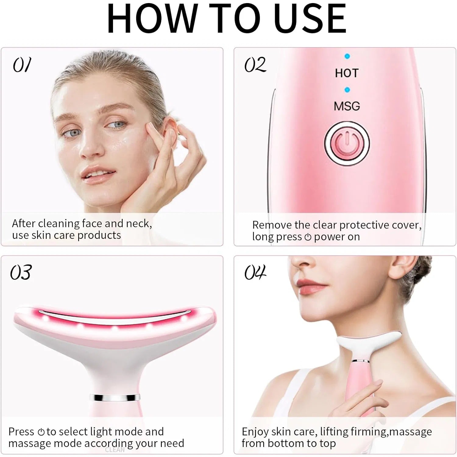 Upgrade your skincare with a 3-in-1 face and neck massager. Features thermal heat, vibration, and sculpting design for anti-aging and skin tightening.