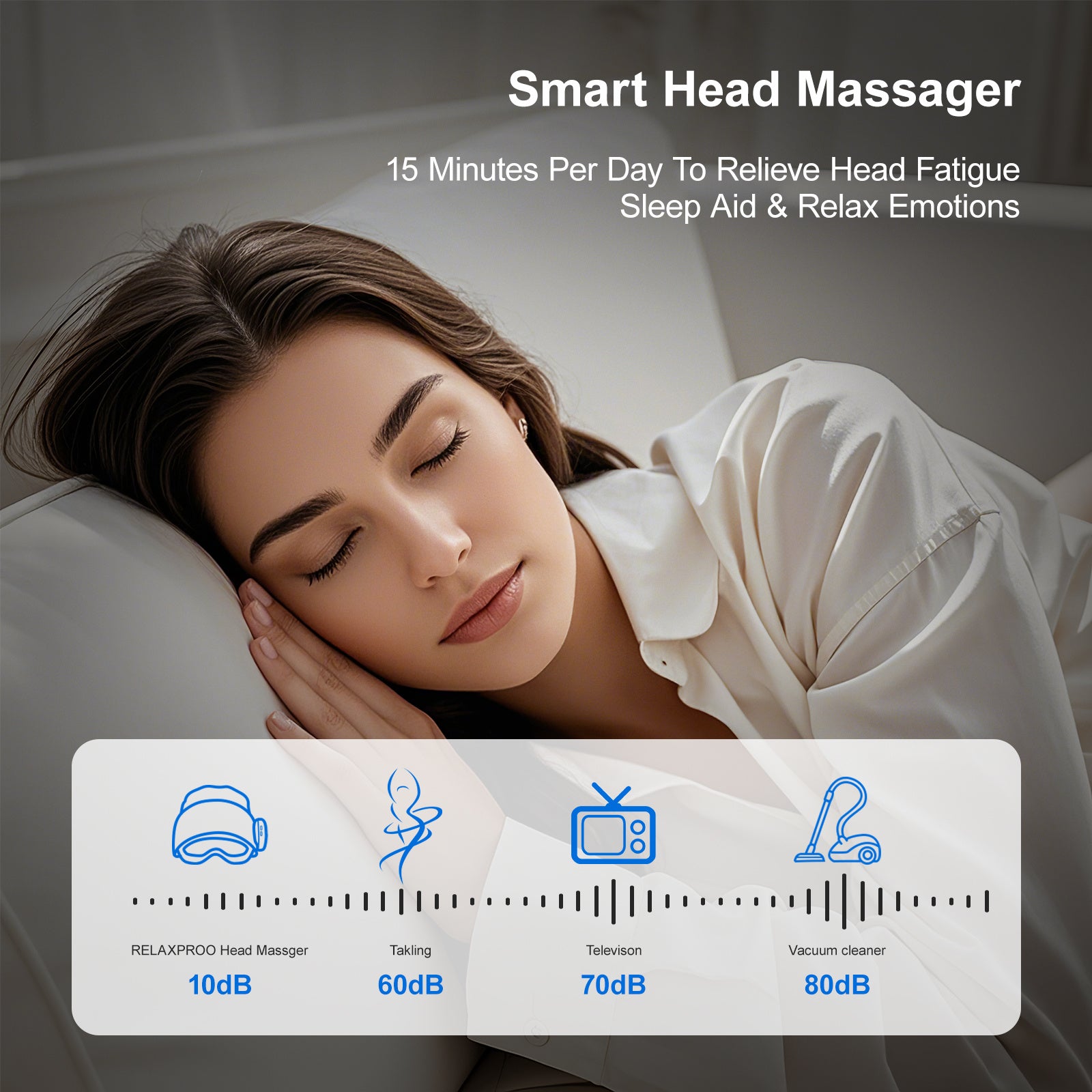Eco Friendly Smart Head Massager With Eye Relief & Heating Function