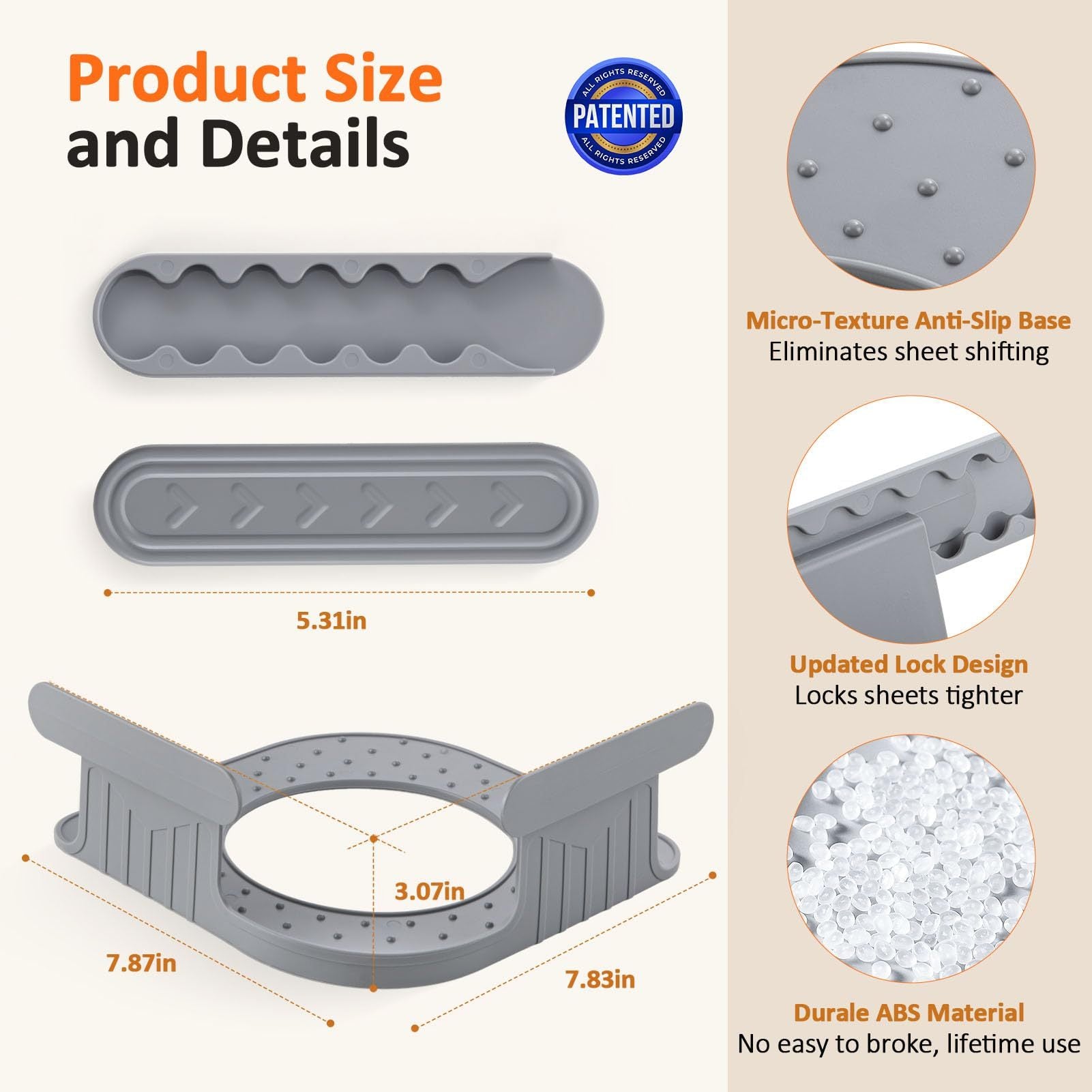 4pcs Invisible Sheet Fasteners