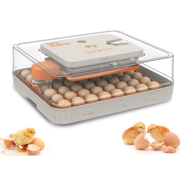 56 Egg Incubator With Automatic Turning & Humidity Control-Digital Poultry Hatcher For Chicken, Duck, And Goose Eggs - Built-in Egg Candler & Auto Water Refill, 360 Degrees Clear View