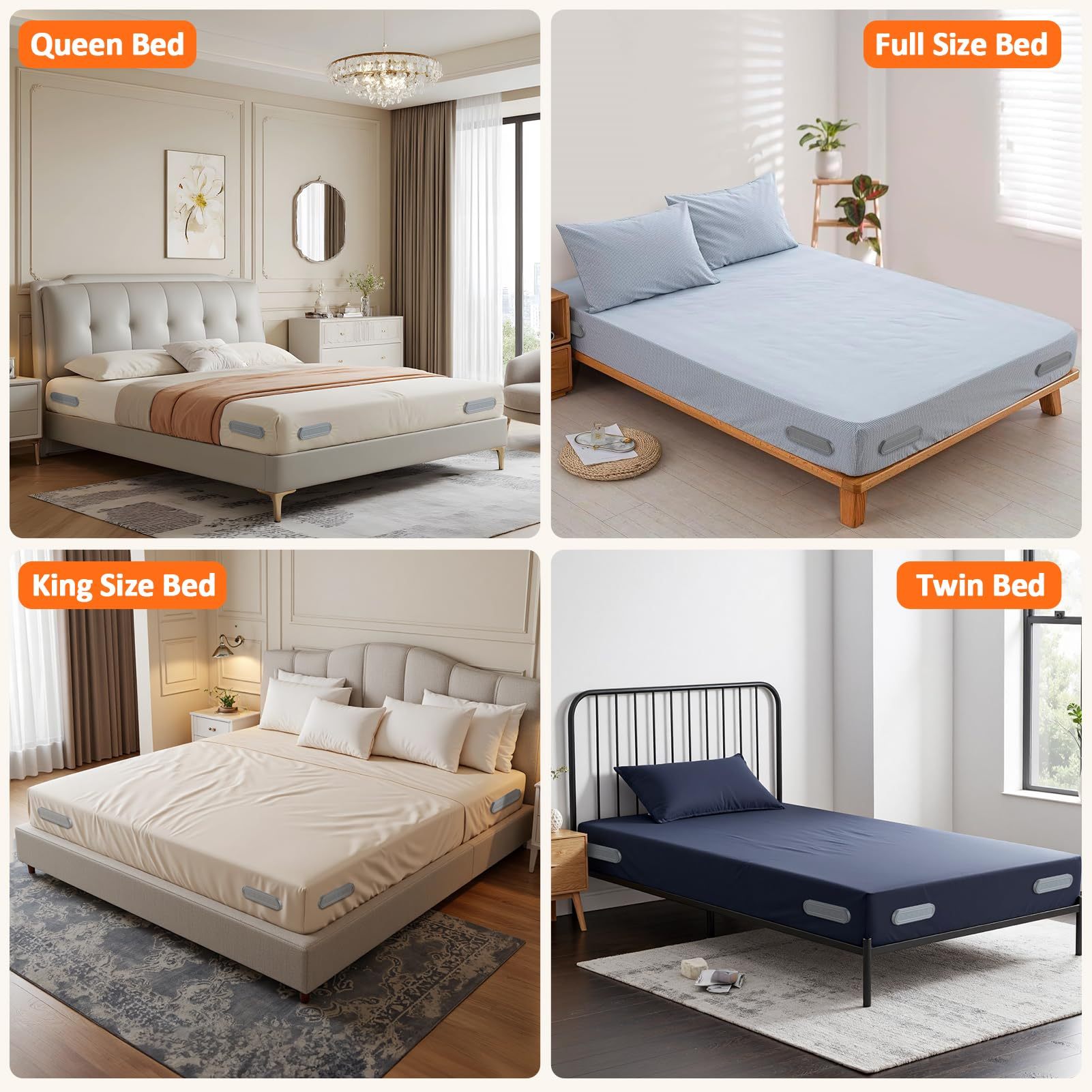 4pcs Invisible Sheet Fasteners